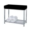 Decor Walther 0505105 DW 77 bench with shelf chrome/ faux leather black