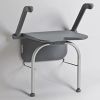 Etac Relax 81708030 shower seat with armrests and support legs Volcano gray