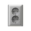 Gira 078326 System 55 Doppelwanddose Aluminium (Outlet)