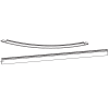 HSK Atelier Pur E77059 strip for underside of 3-part quarter turn door, radius 55cm *no longer available*.