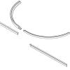HSK Premium E79059 set of curved sealing profiles for semi-circular doors 96x82cm, 6mm *no longer available*
