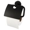 Haceka Kosmos Schwarz 1142257-001 Toilettenpapierhalter mit Klappe schwarz (Outlet)