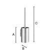 Smedbo Beslagsboden B1035 toilet brush holder brushed stainless steel
