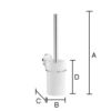 Smedbo Beslagsboden BK333 toilet brush holder polished stainless steel