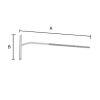 Smedbo Sideline DK2165 shower wiper extra long handle with adhesive holder chrome-plated stainless steel