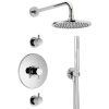 Pure Duero DU5431-IN douche inbouwset met thermostaat en 2 stopkranen inox