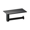 Brauer 5-S-223 toilet roll holder with shelf matte black