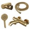 Brauer Carving 5-GG-085-4 surface-mounted bath shower thermostatic valve SET 04 gold brushed PVD