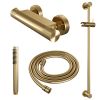 Brauer Carving 5-GG-086-1 Aufputz Dusche Thermostatarmatur SET 01 gold gebürstet PVD