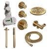Brauer Carving 5-GG-101 thermostatische inbouw regendouche SET 05 goud geborsteld PVD