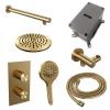 Brauer Carving 5-GG-127 thermostatic concealed rain shower 3-way diverter SET 31 gold brushed PVD