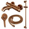 BrauerCarving 5-GK-085-2 surface-mounted bathtub shower thermostatic valve SET 02 copper brushed PVD