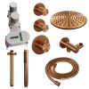 Brauer Carving 5-GK-102 thermostatische inbouw regendouche SET 06 koper geborsteld PVD