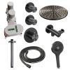 Brauer Carving 5-GM-108 Thermostat-Unterputz-Regenbrause SET 12 gunmetal gebürstet PVD