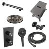 Brauer Carving 5-GM-127 thermostatic concealed rain shower 3-way diverter SET 31 gunmetal brushed PVD