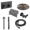 Brauer Carving 5-GM-189 thermostatic concealed rain shower with push buttons SET 54 gunmetal brushed PVD