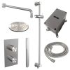Brauer Carving 5-NG-135 thermostatic concealed rain shower 3-way diverter SET 39 stainless steel brushed PVD