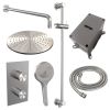 Brauer Carving 5-NG-142 thermostatic concealed rain shower 3-way diverter SET 46 stainless steel brushed PVD