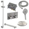 Brauer Carving 5-NG-202 thermostatic concealed rain shower with push buttons SET 67 stainless steel brushed PVD
