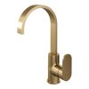Brauer Edition 5-GG-003-S1 high surface-mounted basin mixer with swivel flat spout model C gold brushed PVD