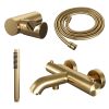 Brauer Edition 5-GG-041-3 surface-mounted bath shower thermostatic valve SET 03 gold brushed PVD