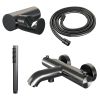 Brauer Edition 5-GM-041-3 surface-mounted bath shower thermostatic mixer SET 03 gunmetal brushed PVD