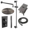 Brauer Edition 5-GM-063 thermostatic concealed rain shower 3-way diverter SET 40 gunmetal brushed PVD