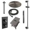 Brauer Edition 5-GM-067 thermostatic concealed rain shower 3-way diverter SET 42 gunmetal brushed PVD