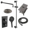 Brauer Edition 5-GM-068 thermostatische inbouw regendouche 3-weg omstelling SET 45 gunmetal geborsteld PVD