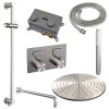 Brauer Edition 5-NG-175 thermostatic concealed rain shower with push buttons SET 64 stainless steel brushed PVD