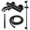 Brauer Thermostatarmatur Edition 5-S-041-1 Aufputz-Badewanne SET 01 mattschwarz