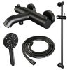 Brauer Edition 5-S-041-2 Aufputz-Badewanne Thermostatarmatur SET 02 mattschwarz
