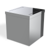 Decor Walther 0611470 DW 114 Abfallbehälter 20x20x20cm mit Deckel Edelstahl poliert