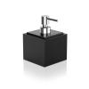 Decor Walther Brownie 0937760 BROWNIE SSP zeepdispenser staand kunstleder zwart/ porselein zwart