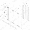 HSK Favorit E60076 slide-in rubber for 2-part or 3-part bath folding wall, white *no longer available*.