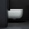 Clou Hängematte CL040108020 Randlose 49cm wandhängende Toilette mit WC-Sitze weiß matt