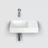 Clou Vale CL0302161R fontein 38x19cm zonder kraangat rechts mat wit keramiek