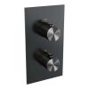 Brauer Edition 5-GM-068 thermostatische inbouw regendouche 3-weg omstelling SET 45 gunmetal geborsteld PVD