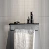 Geesa Frame 918853-06-06-420 handdoekrek met planchet zwart