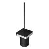 Geesa Frame 918811-02-06 toiletborstel met houder (zwarte borstelkop) chroom/ zwart