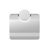 Geesa Opal Chrome 917208-02 toilet roll holder with flap chrome