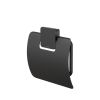 Geesa Topaz Black 917908-06-A toiletrolhouder met klep zwart