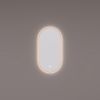 Hipp Design SPV 14915 KW KOP mirror oval-straight in PVD brushed copper with indirect LED lighting all around 40x90x3cm