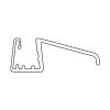 HSK E100058-8-3 horizontaal afdichtingsprofiel 100cm, 8mm (voor douchedeur met magnetische geleider)