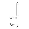 HSK E100066-8-1 verticaal afdichtingsprofiel 200cm (voor douchedeur zonder Softclose)