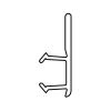 HSK E100066-8 verticaal afdichtingsprofiel 200cm (voor douchedeur met Softclose)