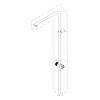 HSK E98506-10-41 douchestang met buis voor douchekop, glijstuk en aansluiting voor AquaXPro 100 showerset chroom