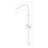HSK E98506-4-41 douchestang met buis voor douchekop, glijstuk en aansluiting voor RS 500 AquaSwitch showerset chroom