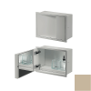Inda MY Secret A80750TL inbouwnis met bekerhouder, zeepdispenser en spiegel 350x260mm mat terra di luna