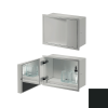 Inda MY Secret A80750NE inbouwnis met bekerhouder, zeepdispenser en spiegel 350x260mm mat zwart